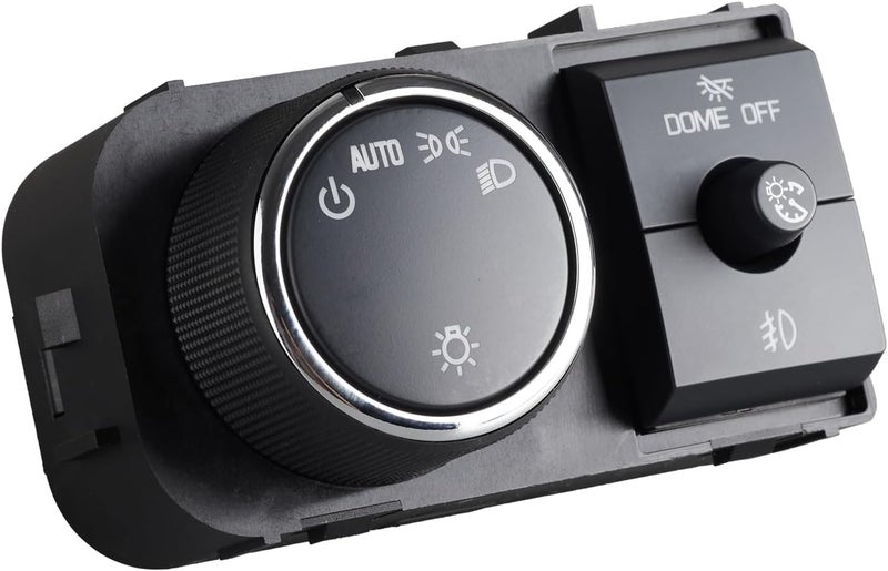 SOAESCN Headlight Dimmer Switch, Fog Light Switch for 2007-2014 Chevy Avalanche Silverado Suburban Tahoe GMC Sierra Yukon XL, Instrument Panel Dimmer Switch Headlamp Switch Control, 25858705-15096895 - Image 2